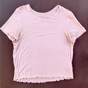 Women's White Ribbed Top